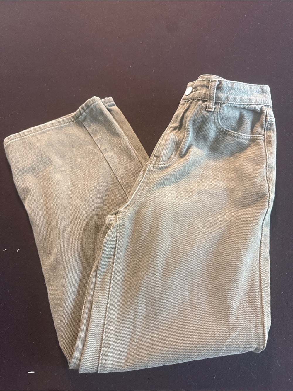 Cider Women's Flare Jeans in Olive Green